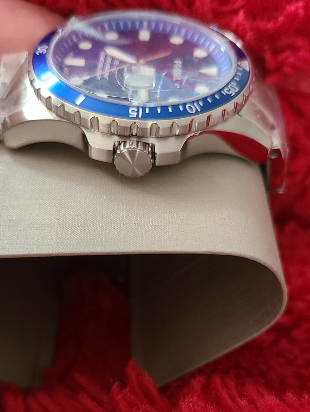 Fossil* Blue Stainless Steel Dive Watch. Mens Water Resistant - Picture 9 of 16